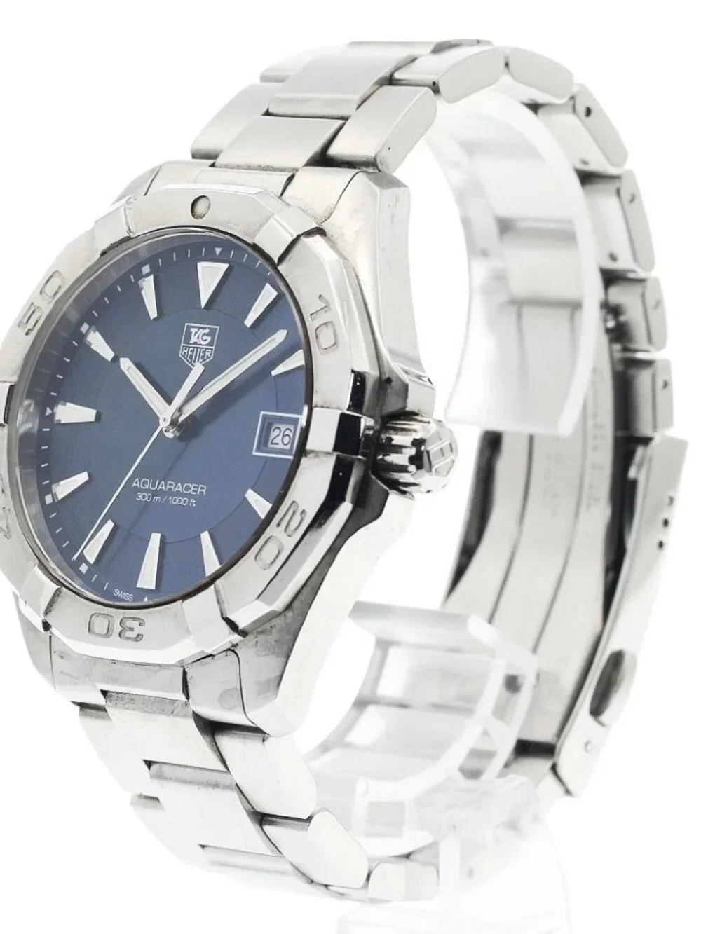 TAG HEUER Aqua racer WAY1112 Date Navy Dial Quartz Men's Watch_942364